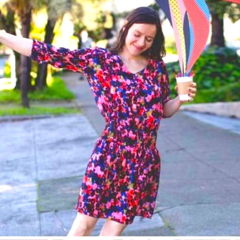 Betabrand Sneaker Floral dress